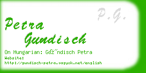 petra gundisch business card